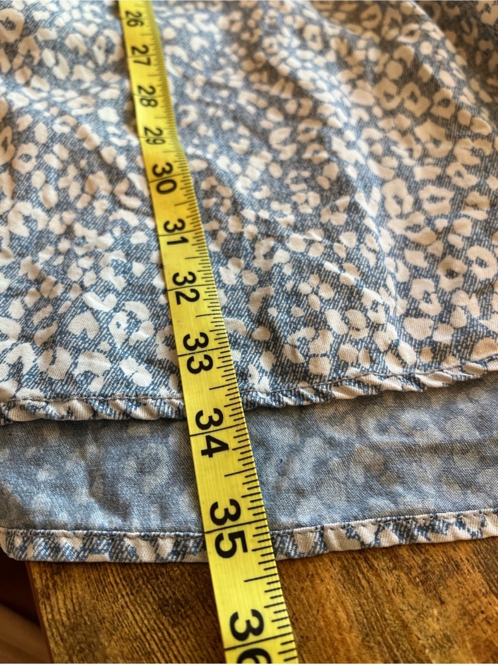 Velvet Heart Blue Tencel Animal Print Shirt Dress Roll Tab Small - Picture 7 of 11